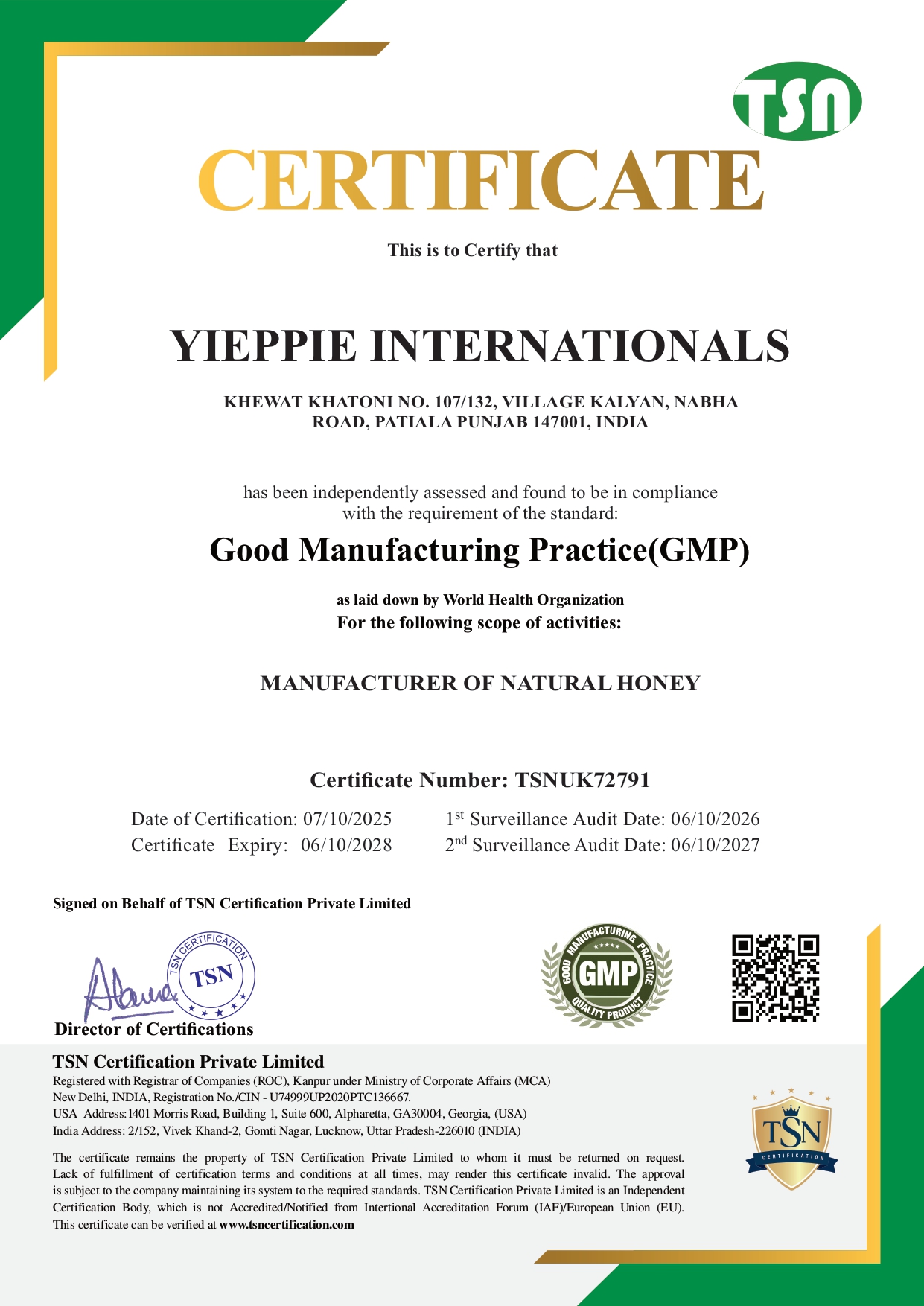 Good Manufacturing Practice